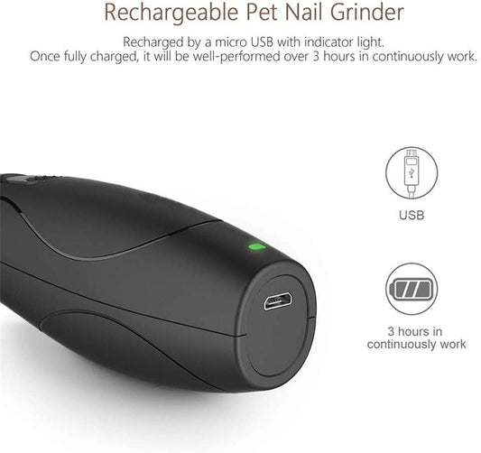 Safe Charging Low Noise Pet Electric Nail Polisher