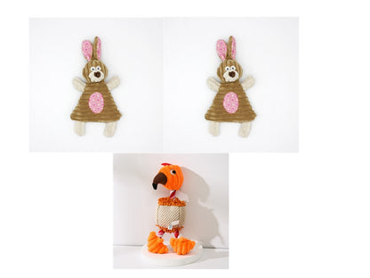 Pet Donkey Shape Corduroy Chew Toy For Dog