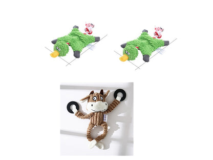 Pet Donkey Shape Corduroy Chew Toy For Dog