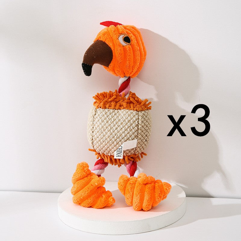 Pet Donkey Shape Corduroy Chew Toy For Dog