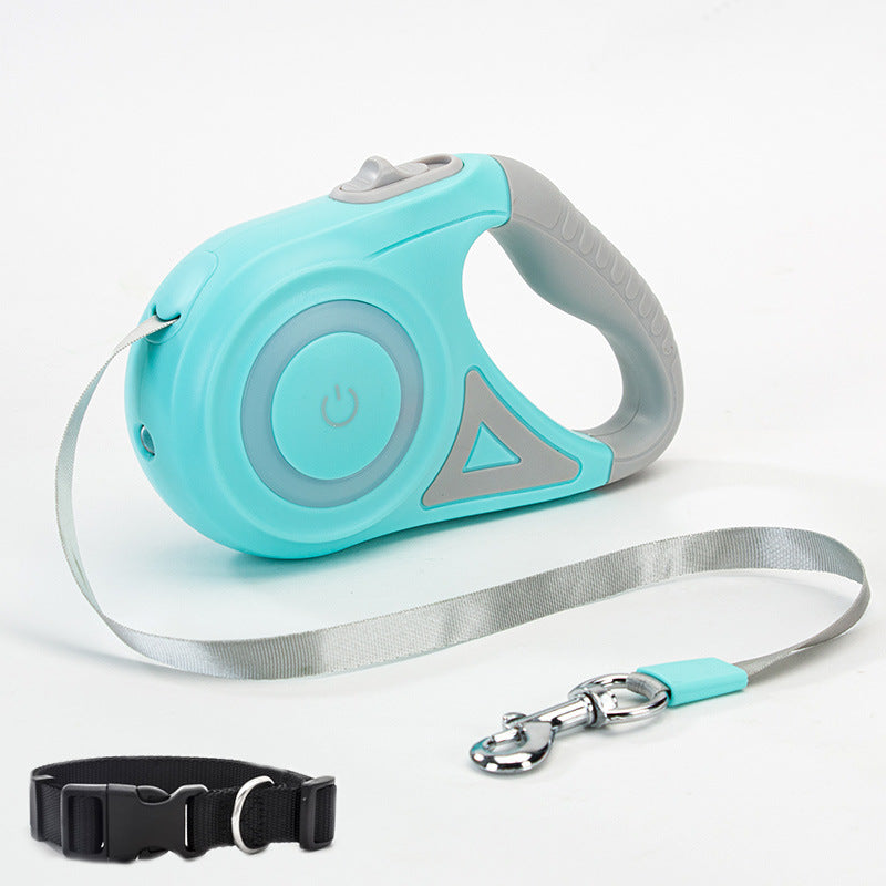 Interactive Retractable Dog Leash and Collar with Light – Bubbitas