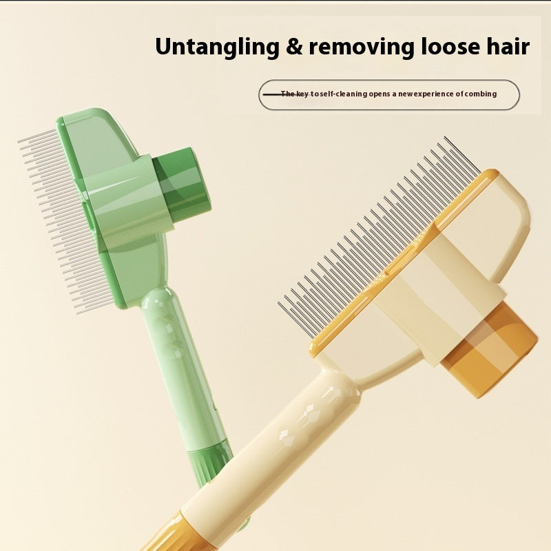 Professional Cat Pet Needled Comb With Release Button