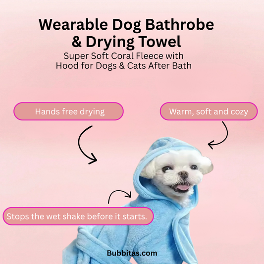 Wearable Dog Bathrobe & Drying Towel