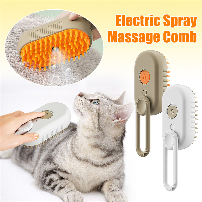 3 In 1 Electric Spray Cat Steam Brush – Bubbitas