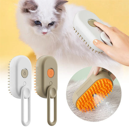 3 In 1 Electric Spray Cat Steam Brush – Bubbitas