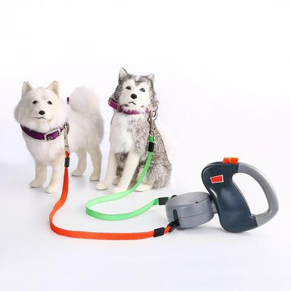 Retractable Dual Pet Dog Walking Leash – Bubbitas