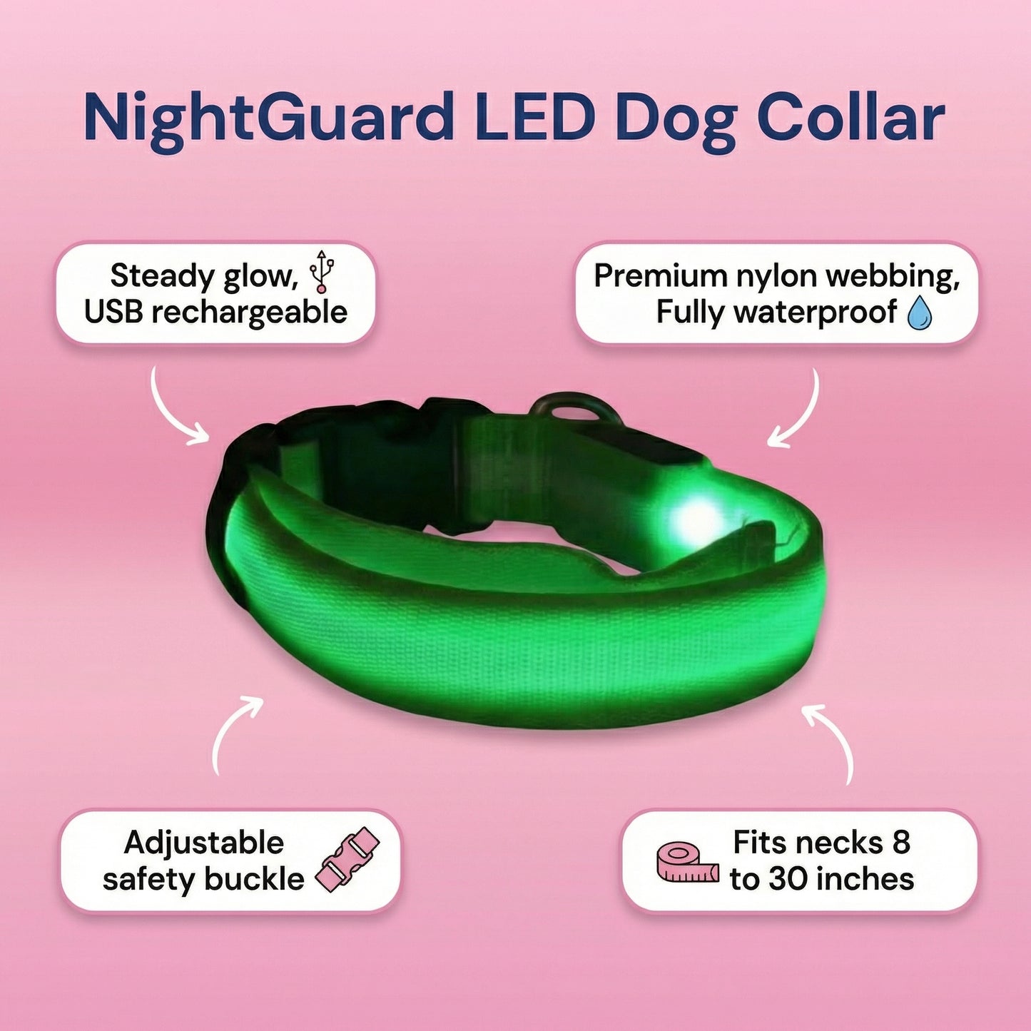 NightGuard LED Dog Collar