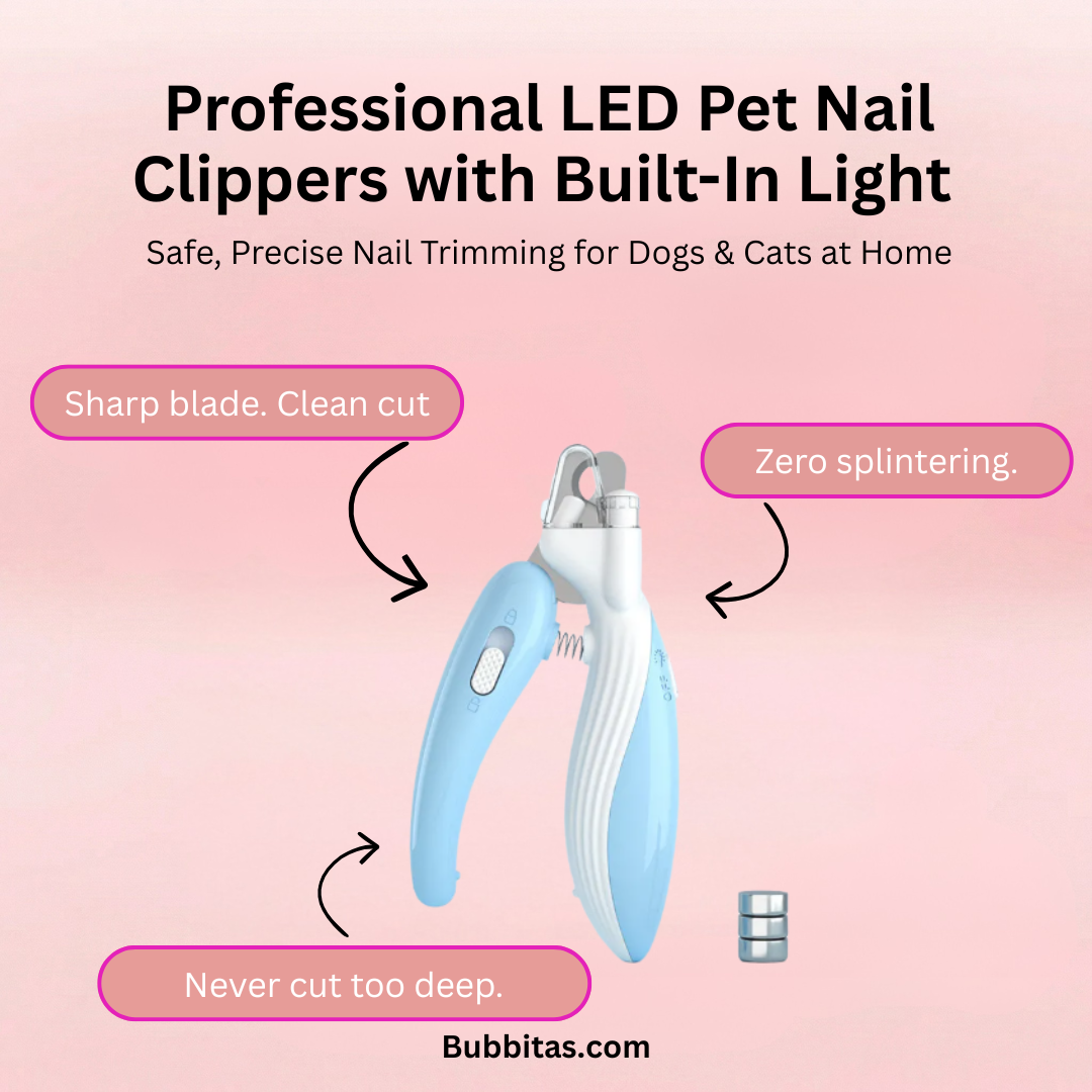 Professional LED Pet Nail Clippers with Built-In Light