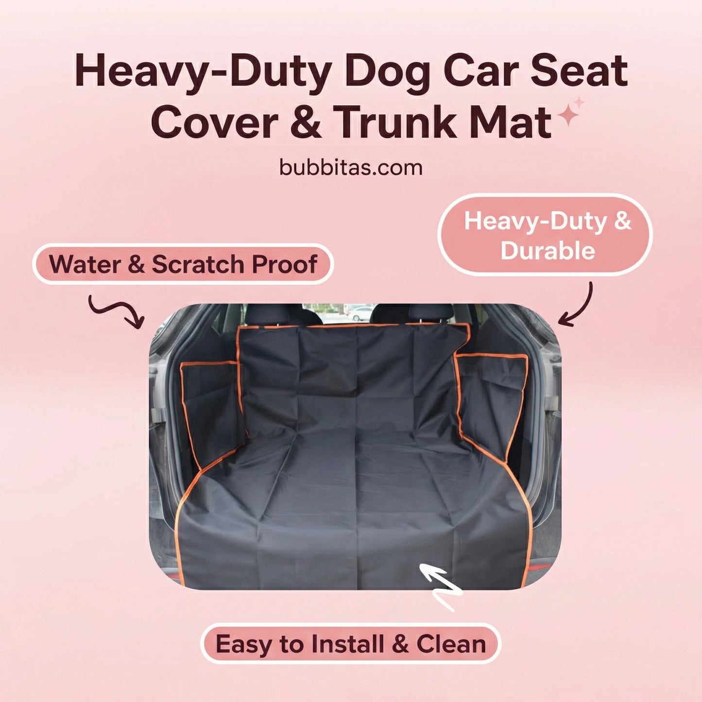 Heavy-Duty Dog Car Seat Cover & Trunk Mat